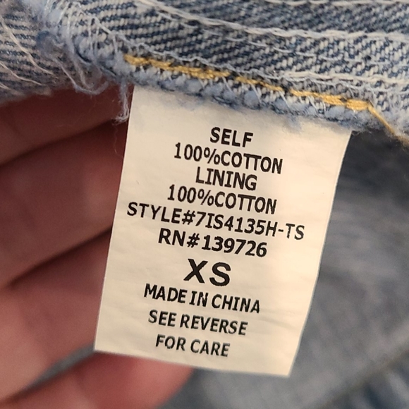 NWT Honey Punch Denim sequin button up skirt - Picture 7 of 9